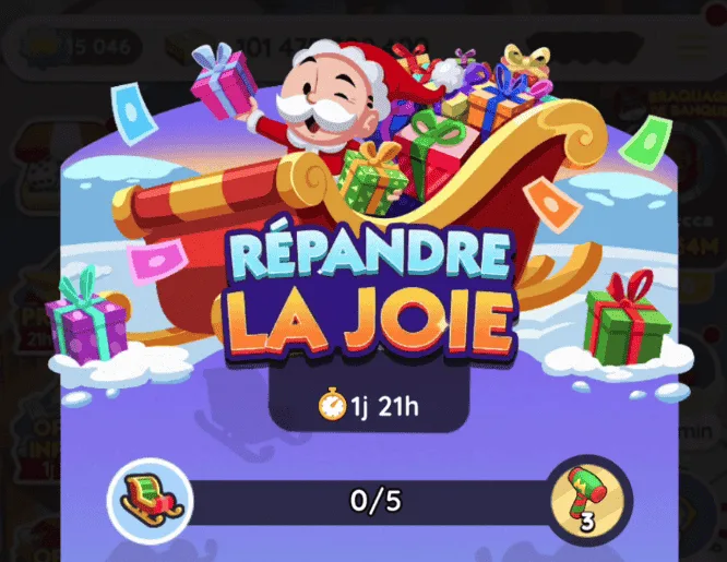 Evenement Répandre La Joie Monopoly Go (Liste des Recompenses)